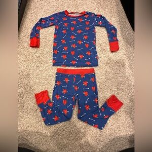 Designer- Little Bum Bums VDAY Heart Print Kids Pajama Set - Blue and Red